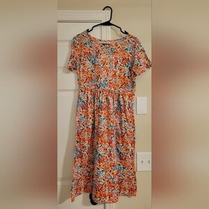 Tickled Teal Multicolor Floral Dress